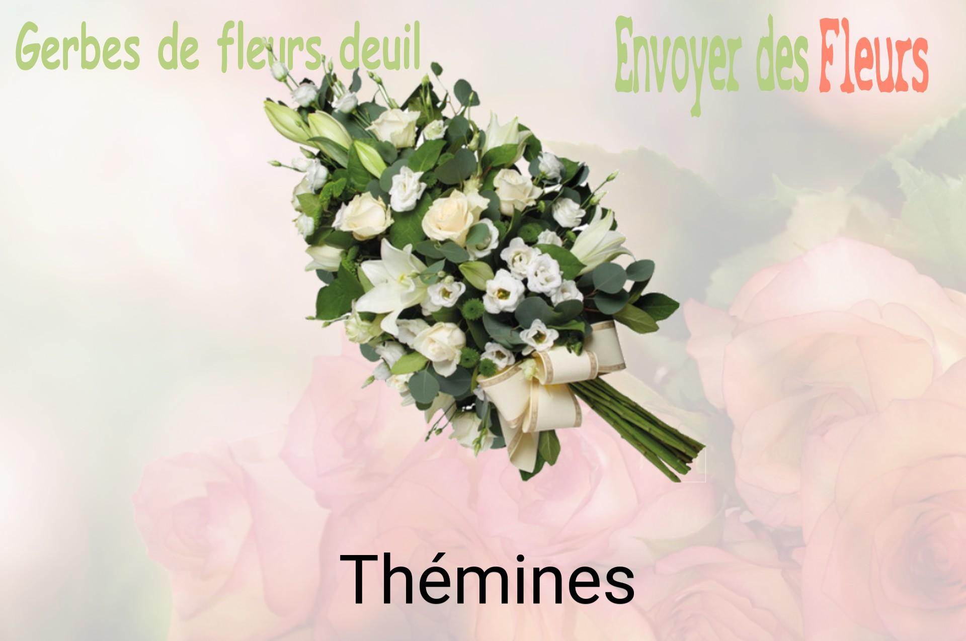 Gerbe de fleurs de deuil livrée à Thémines
